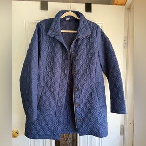 Lands' End women’s Quilted Navy Jacket